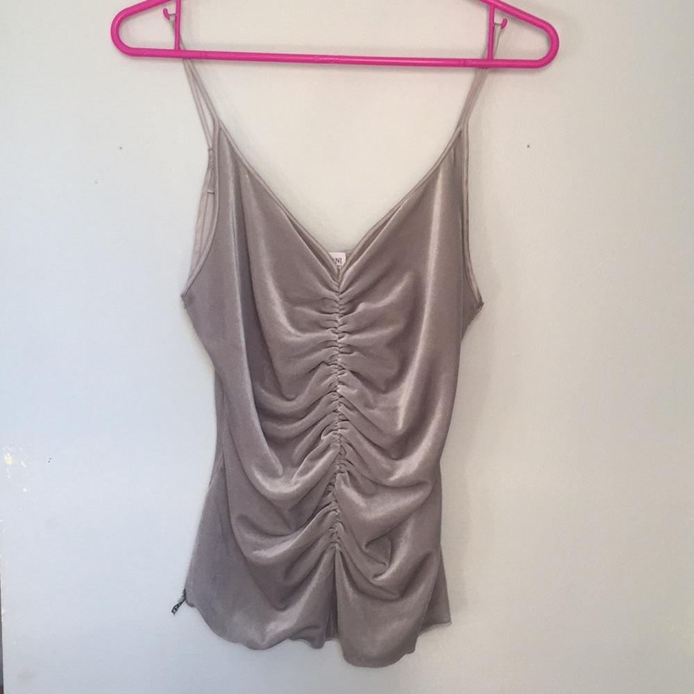 Armani collection grey velvet tank top 8